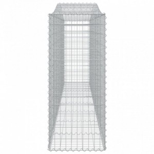 4 db íves horganyzott vas gabion kosár 400x50x120|140 cm