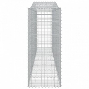 5 db íves horganyzott vas gabion kosár 400x50x120|140 cm