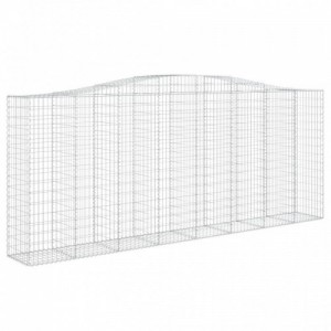 4 db íves horganyzott vas gabion kosár 400x50x160|180 cm