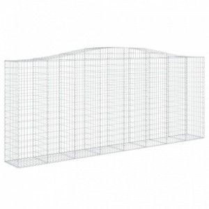 7 db íves horganyzott vas gabion kosár 400x50x160|180 cm