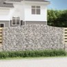 2 db íves horganyzott vas gabion kosár 400x50x180|200 cm