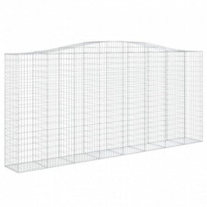 5 db íves horganyzott vas gabion kosár 400x50x180|200 cm