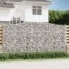 4 db íves horganyzott vas gabion kosár 400x50x200|220 cm