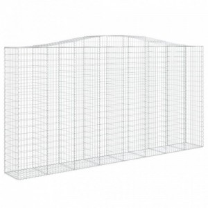 4 db íves horganyzott vas gabion kosár 400x50x200|220 cm