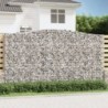 3 db íves horganyzott vas gabion kosár 400x50x220|240 cm