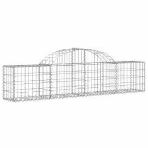 3 db íves horganyzott vas gabion kosár 200x30x40|60 cm