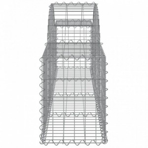 3 db íves horganyzott vas gabion kosár 200x30x40|60 cm