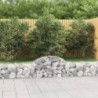 4 db íves horganyzott vas gabion kosár 200x30x40|60 cm