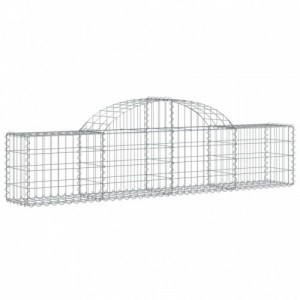 4 db íves horganyzott vas gabion kosár 200x30x40|60 cm