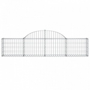 4 db íves horganyzott vas gabion kosár 200x30x40|60 cm