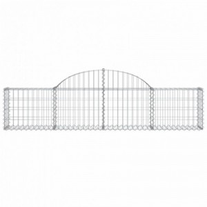 6 db íves horganyzott vas gabion kosár 200x30x40|60 cm