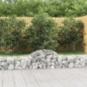 7 db íves horganyzott vas gabion kosár 200x30x40|60 cm