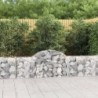 5 db íves horganyzott vas gabion kosár 200x30x60|80 cm