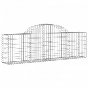 5 db íves horganyzott vas gabion kosár 200x30x60|80 cm