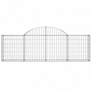 5 db íves horganyzott vas gabion kosár 200x30x60|80 cm