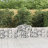 15 db íves horganyzott vas gabion kosár 200x30x60|80 cm