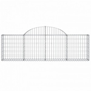 15 db íves horganyzott vas gabion kosár 200x30x60|80 cm