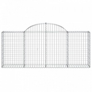 3 db íves horganyzott vas gabion kosár 200x30x80|100 cm