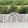 10 db íves horganyzott vas gabion kosár 200x30x80|100 cm