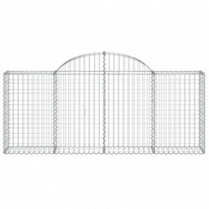 10 db íves horganyzott vas gabion kosár 200x30x80|100 cm