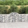 11 db íves horganyzott vas gabion kosár 200x30x80|100 cm