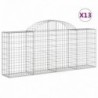 13 db íves horganyzott vas gabion kosár 200x30x80|100 cm