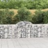 13 db íves horganyzott vas gabion kosár 200x30x80|100 cm