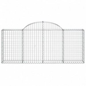 13 db íves horganyzott vas gabion kosár 200x30x80|100 cm