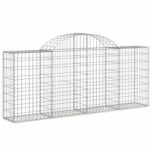 40 db íves horganyzott vas gabion kosár 200x30x80|100 cm