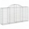 2 db íves horganyzott vas gabion kosár 200x30x100|120 cm