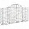 8 db íves horganyzott vas gabion kosár 200x30x100|120 cm