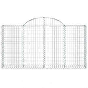 9 db íves horganyzott vas gabion kosár 200x30x100|120 cm