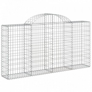 18 db íves horganyzott vas gabion kosár 200x30x100|120 cm