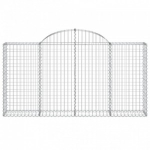 25 db íves horganyzott vas gabion kosár 200x30x100|120 cm