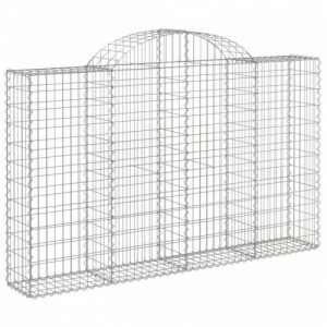 3 db íves horganyzott vas gabion kosár 200x30x120|140 cm