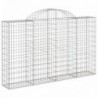 3 db íves horganyzott vas gabion kosár 200x30x120|140 cm