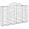 4 db íves horganyzott vas gabion kosár 200x30x120|140 cm