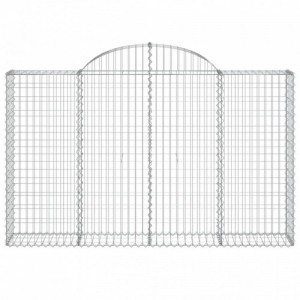 5 db íves horganyzott vas gabion kosár 200x30x120|140 cm