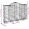 5 db íves horganyzott vas gabion kosár 200x30x120|140 cm