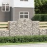 6 db íves horganyzott vas gabion kosár 200x30x120|140 cm