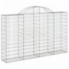 6 db íves horganyzott vas gabion kosár 200x30x120|140 cm