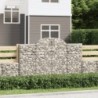 15 db íves horganyzott vas gabion kosár 200x30x120|140 cm