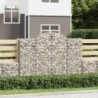 2 db íves horganyzott vas gabion kosár 200x30x140|160 cm