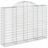 6 db íves horganyzott vas gabion kosár 200x30x140|160 cm