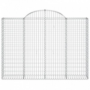 8 db íves horganyzott vas gabion kosár 200x30x140|160 cm