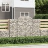 9 db íves horganyzott vas gabion kosár 200x30x140|160 cm