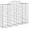 9 db íves horganyzott vas gabion kosár 200x30x140|160 cm