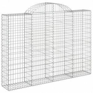 11 db íves horganyzott vas gabion kosár 200x30x140|160 cm