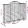 11 db íves horganyzott vas gabion kosár 200x30x140|160 cm