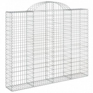 2 db íves horganyzott vas gabion kosár 200x30x160|180 cm